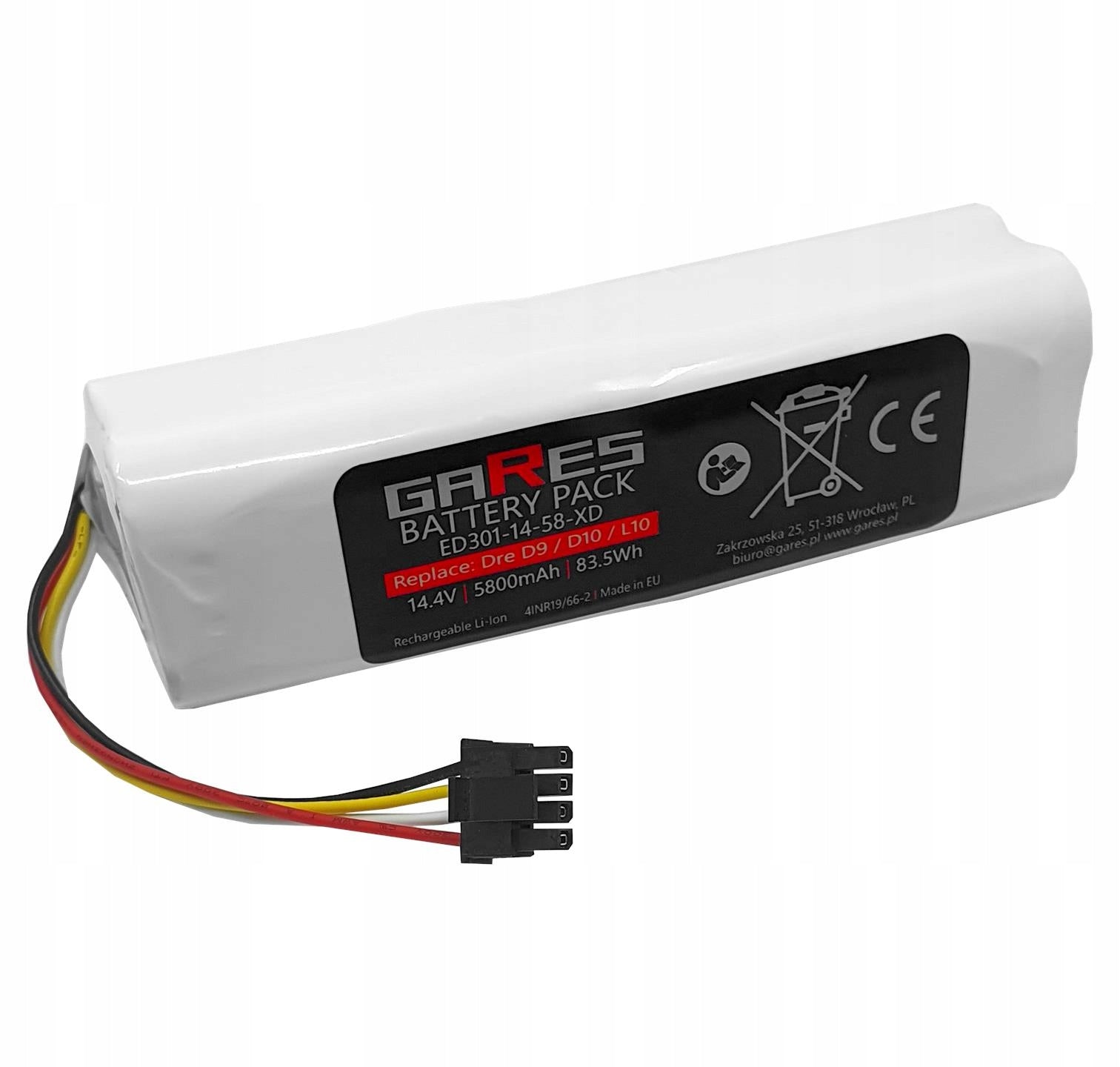 Battery Gares for Xiaomi Dreame D10s D9 PRO F9 L10 s 14,4V 5,8Ah Packaging status original