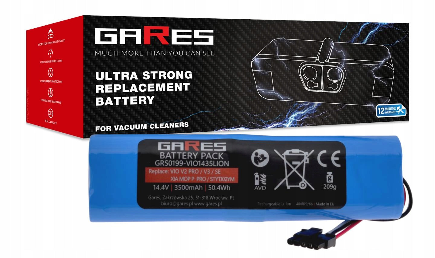 Battery Gares for Xiaomi Robot Vacuum S10 Mijia Vacuum-Mop P 14,4V 3,5Ah