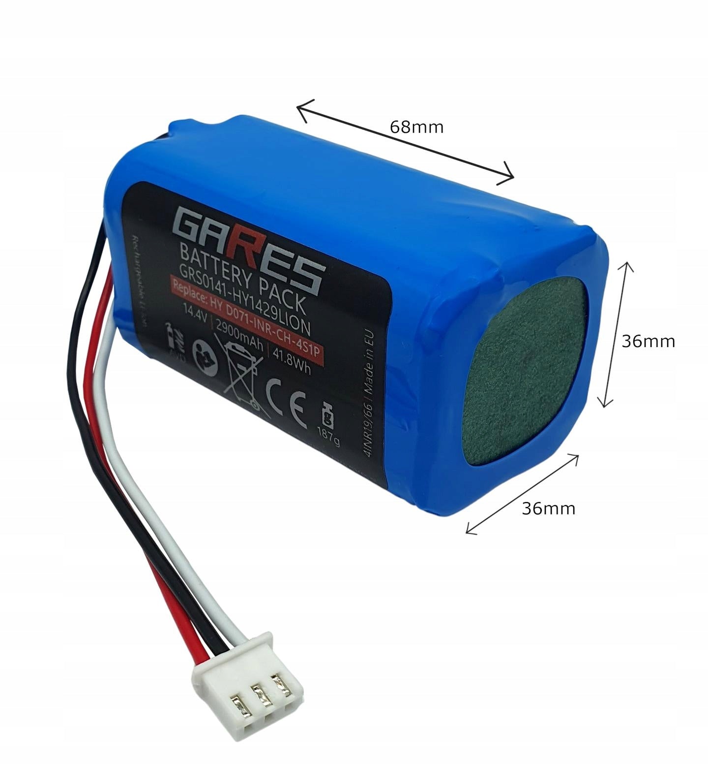 Battery Gares for Zeegma Zonder Robo NEXT / VISION 14,4V 2,9Ah Packaging status original