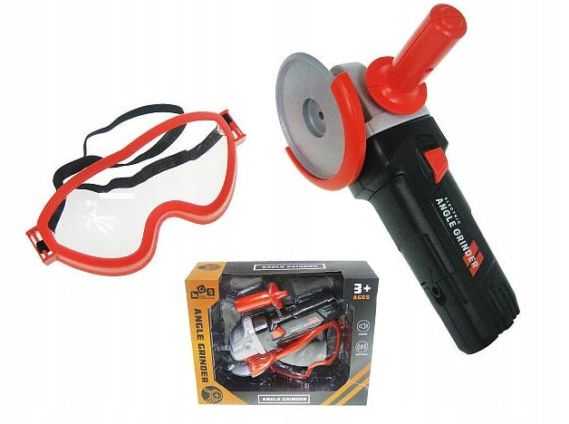 Battery Operated Angle Grinder Set with Glasses for Small DIYers