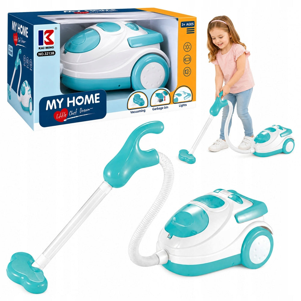 Battery Operated Vacuum Cleaner Blue Styrofoam Balls Sound Fun For Kids