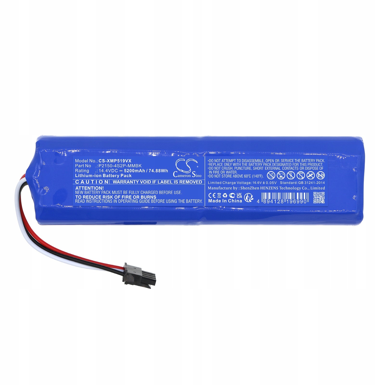 Battery P2150-4S2P-MMBK for Dreame D10s L10 L10s Pro Xiaomi 34264 Packaging status original