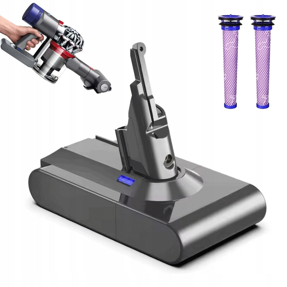 Battery Rechargeable Battery for Dyson V8 SV10 21.6V absolute animal 6000mAh +Free