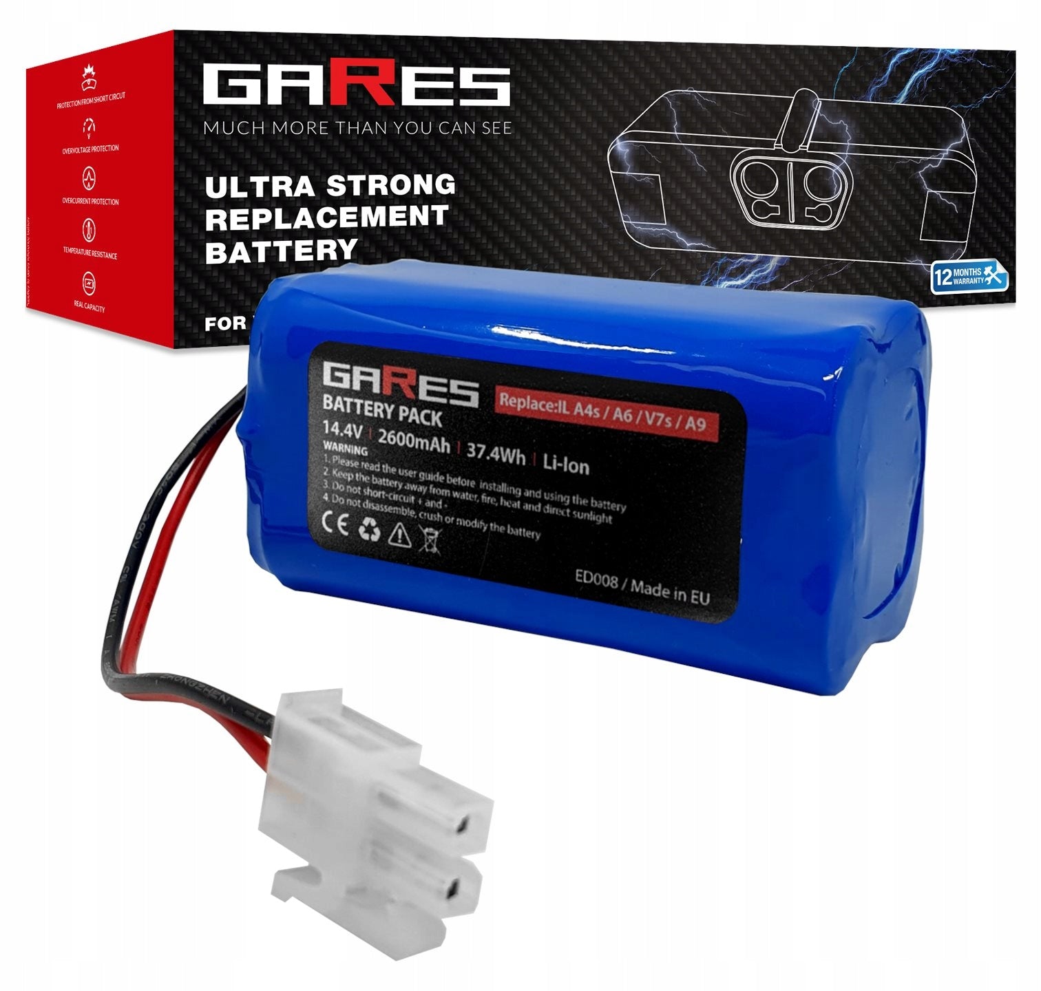 Battery Rechargeable Battery for ILIFE A4s A6 V7s A8 A9s V7 V7s Pro 14,4V 2,6Ah