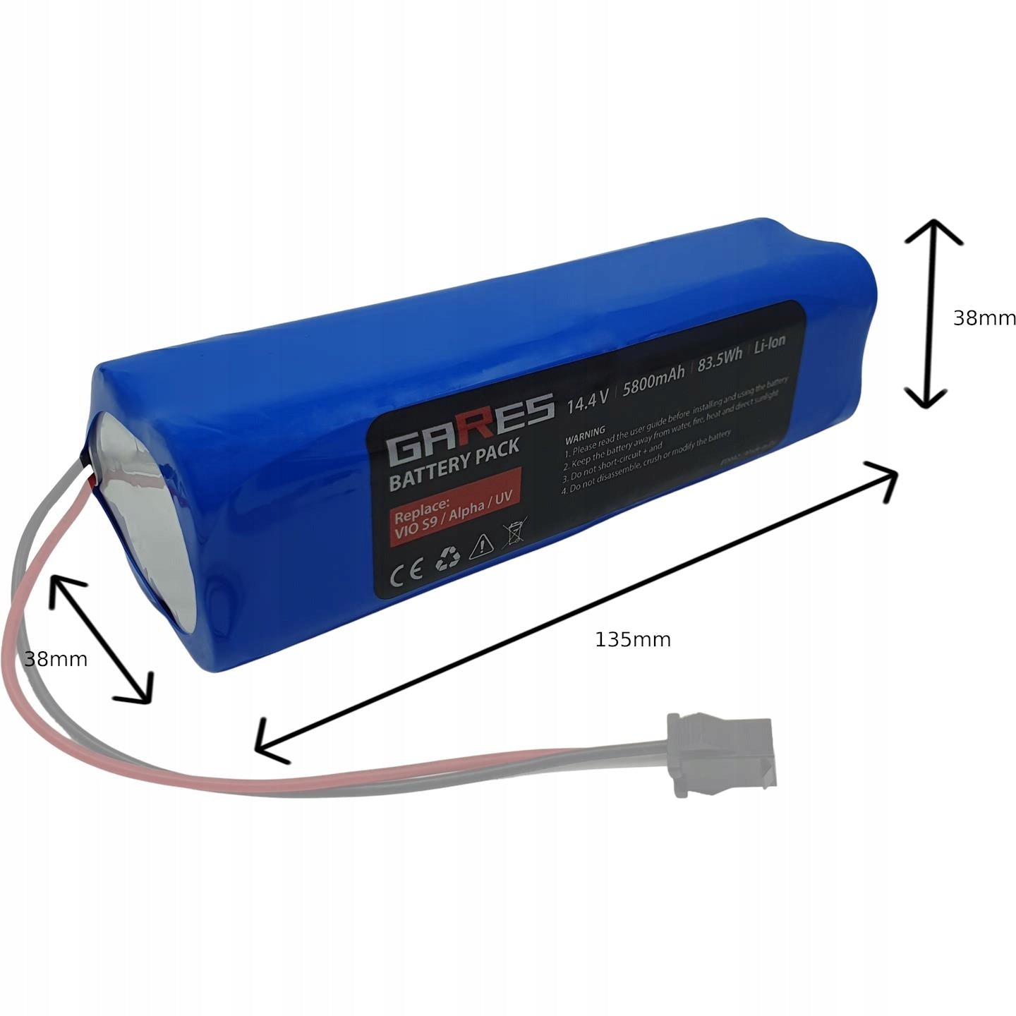 Battery Rechargeable Battery for Lenovo T1 Pro 14,4V 5,8Ah Manufacturer Gares