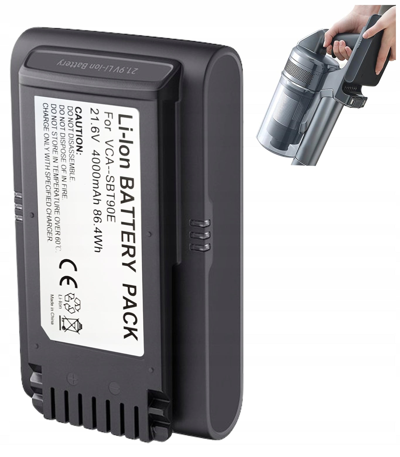 Battery Rechargeable Battery for Samsung Jet 70 75 21.6V 4000 mAh VCA-SBT90E