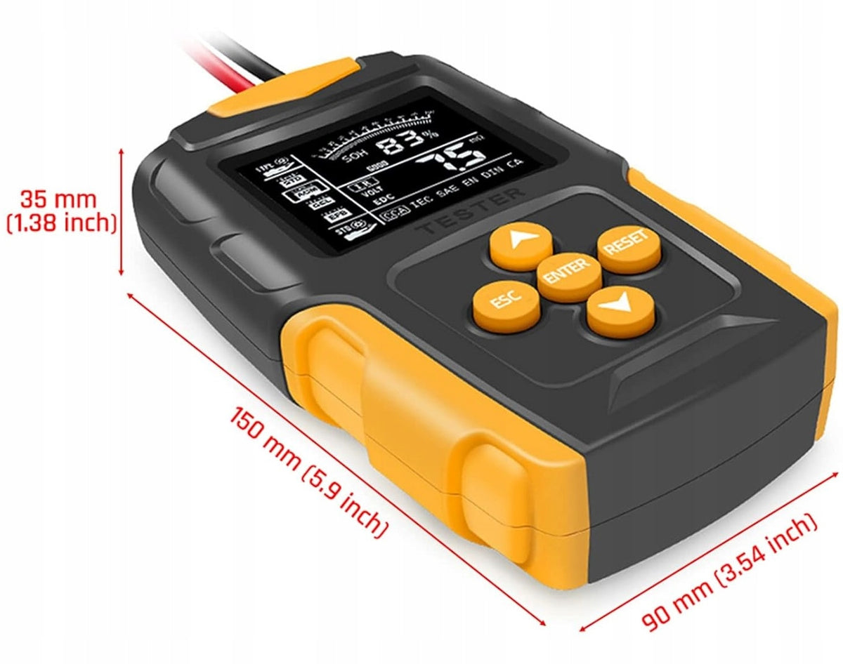 Battery Tester 12V 24V DIGITAL FOXSUR FBT200 3Ah - 200Ah Brand Foxsur