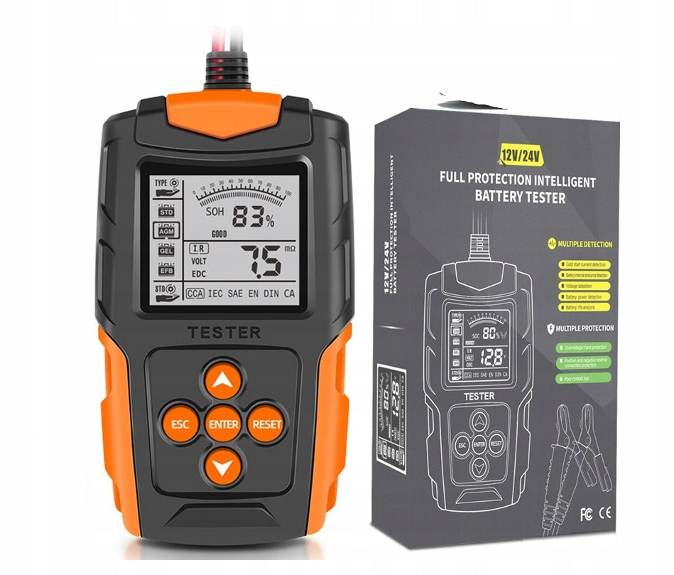 Battery Tester 12V 24V DIGITAL FOXSUR FBT200 3Ah - 200Ah
