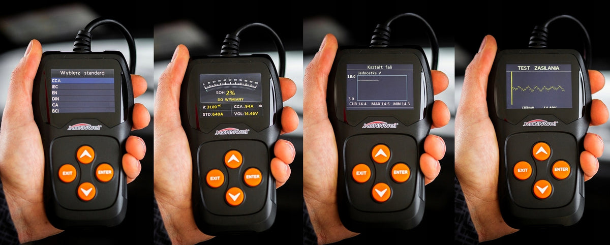 Battery Tester Konnwei KW600 LCD Digital Meter 6V 12V Polish Menu Brand Konnwei