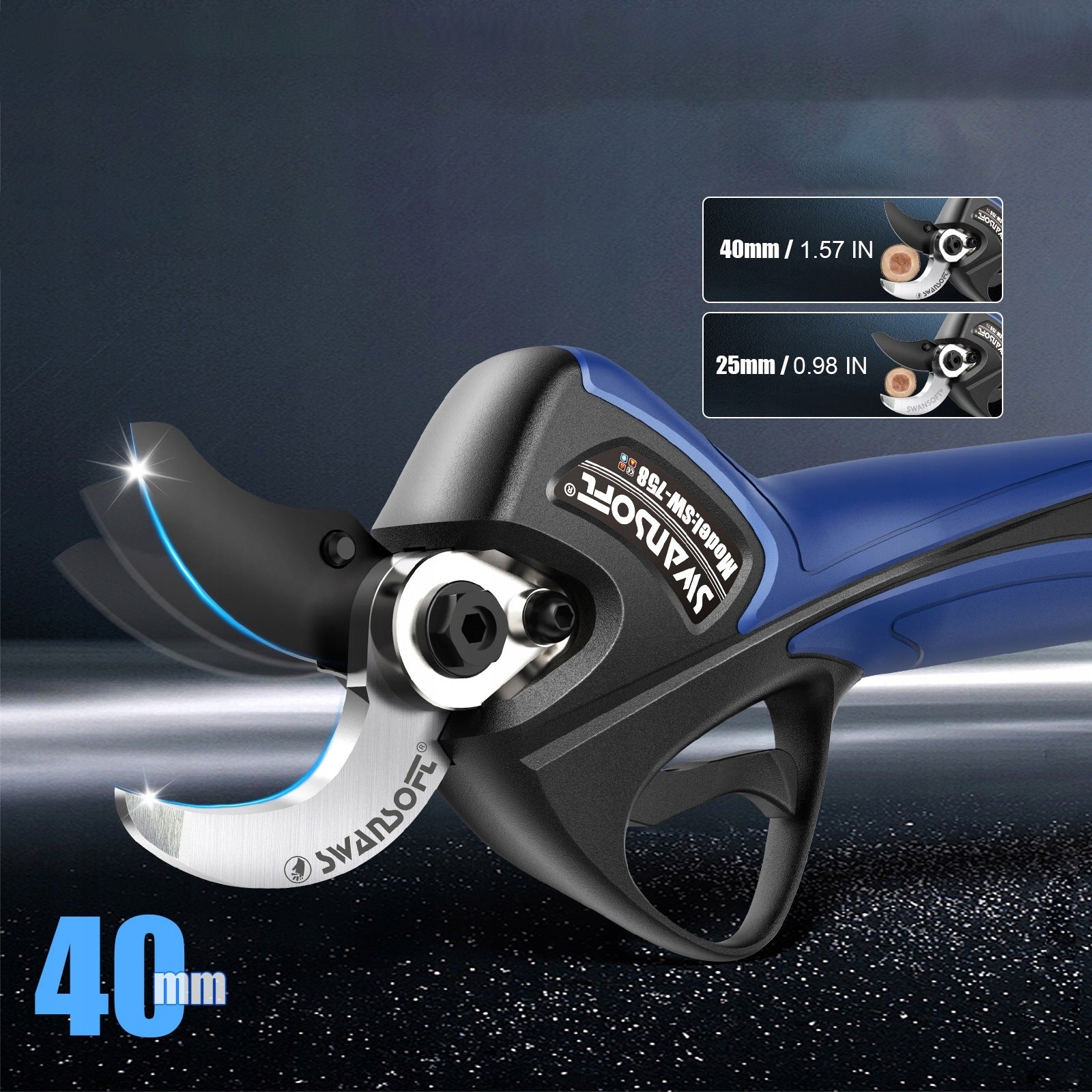 Battery electric pruner 40mm, 1050W power shears with 21V 4Ah battery 758 Manufacturer code SW-758