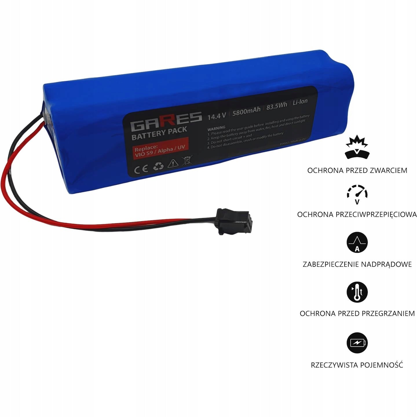 Battery for Robojet X-Force X-Level 14,4V 5,8Ah Batteries included yes