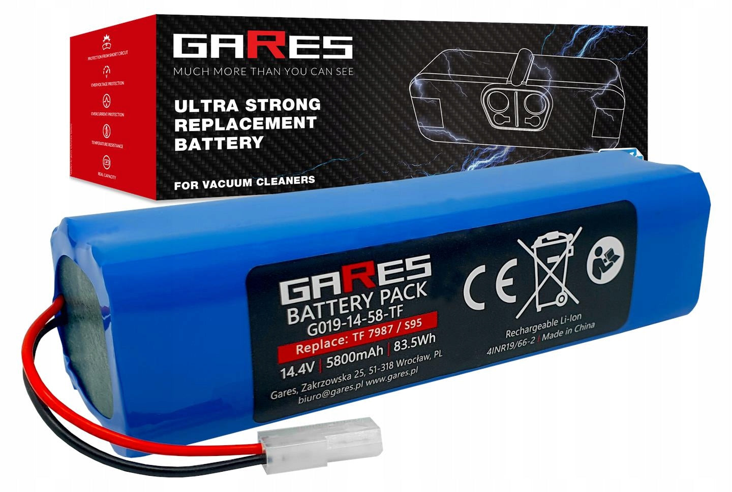 Battery for Rowenta X-Plorer Series 95 NS0 N047-4S2P 14,4V 5,8Ah