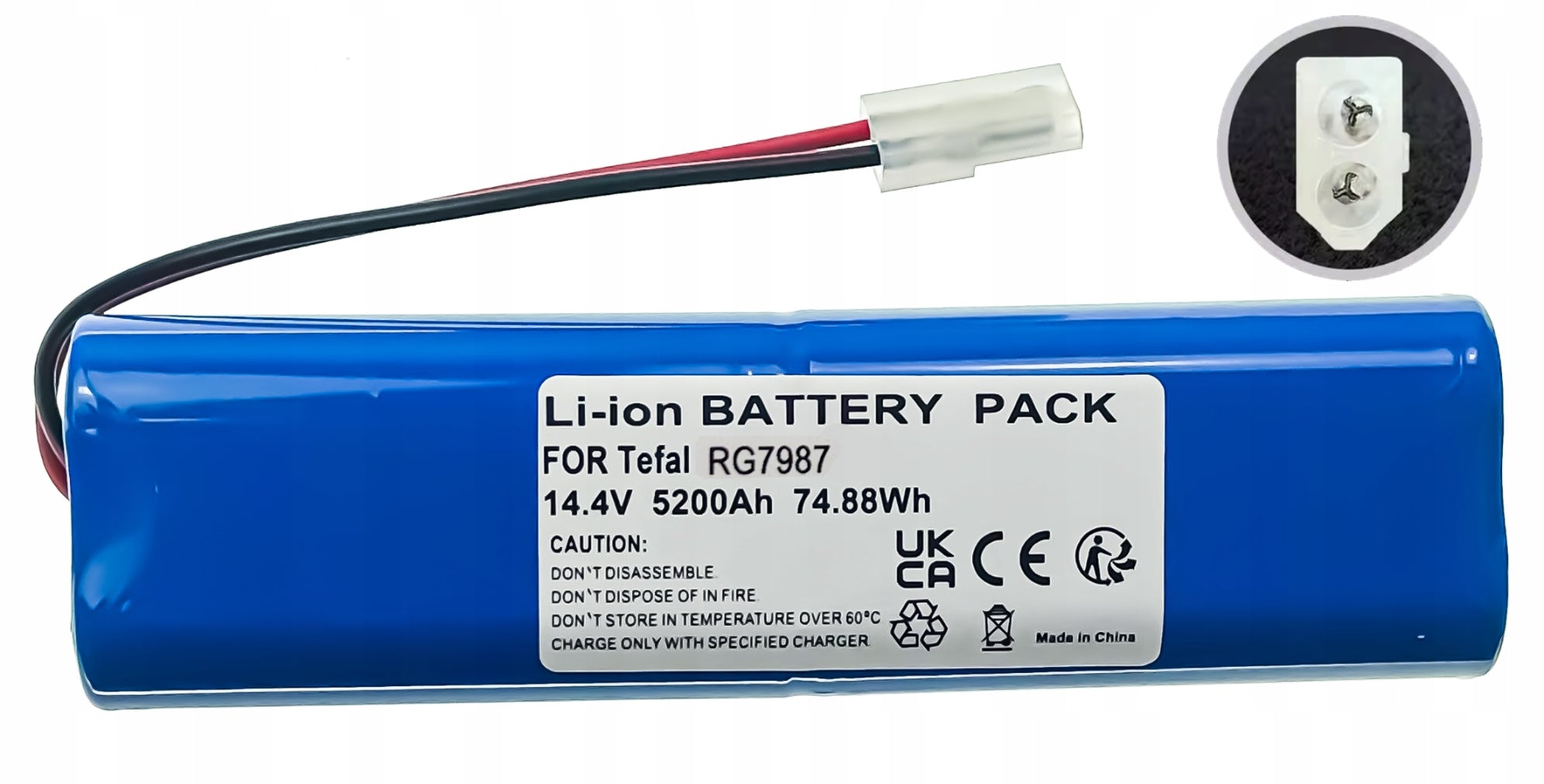 Battery for Tefal Serie 95 Total Care RG7987 RG7975WH 2,8Ah 14,4V 14,8V