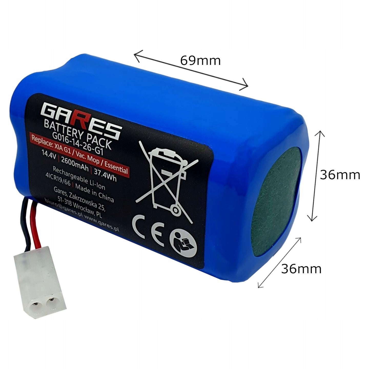 Battery for Tefal Xplorer Series 20 40 60 S20 S40 S60 14,4 2,6Ah Packaging status original