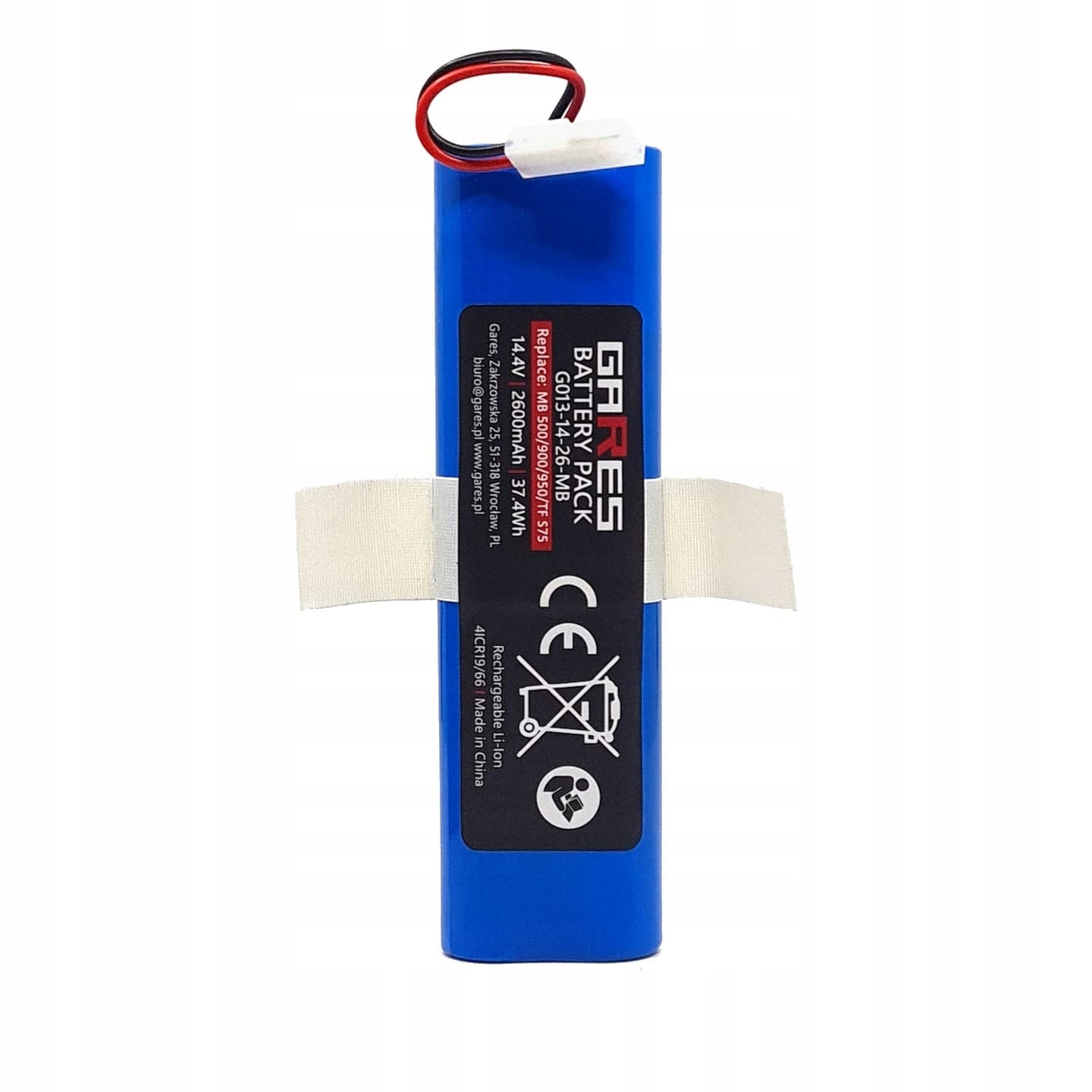 Battery for Tefal Xplorer Series 75 14,4V / 14,8V 2,6Ah Manufacturer Gares