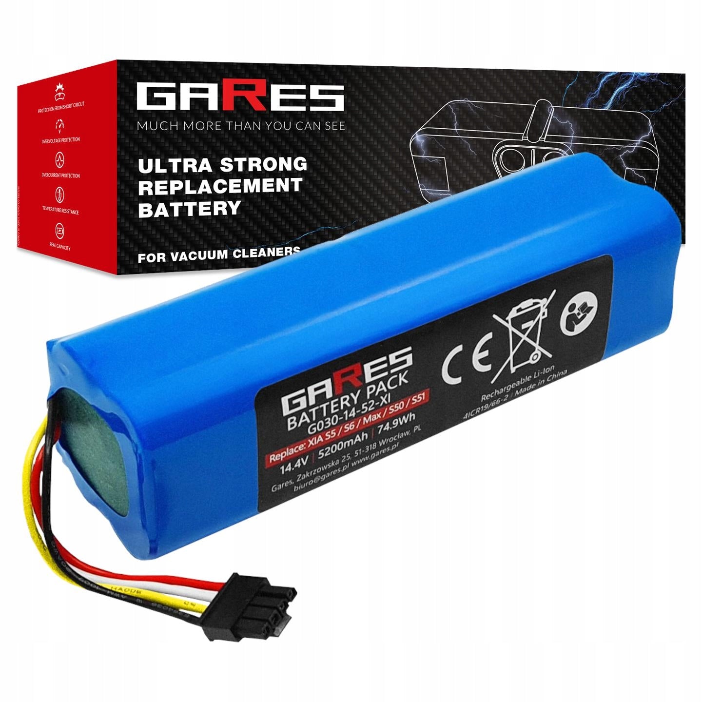 Battery for Xiaomi Roborock S5 S5max S6 Q5 Q7 S7 max E4 E5 5,2Ah