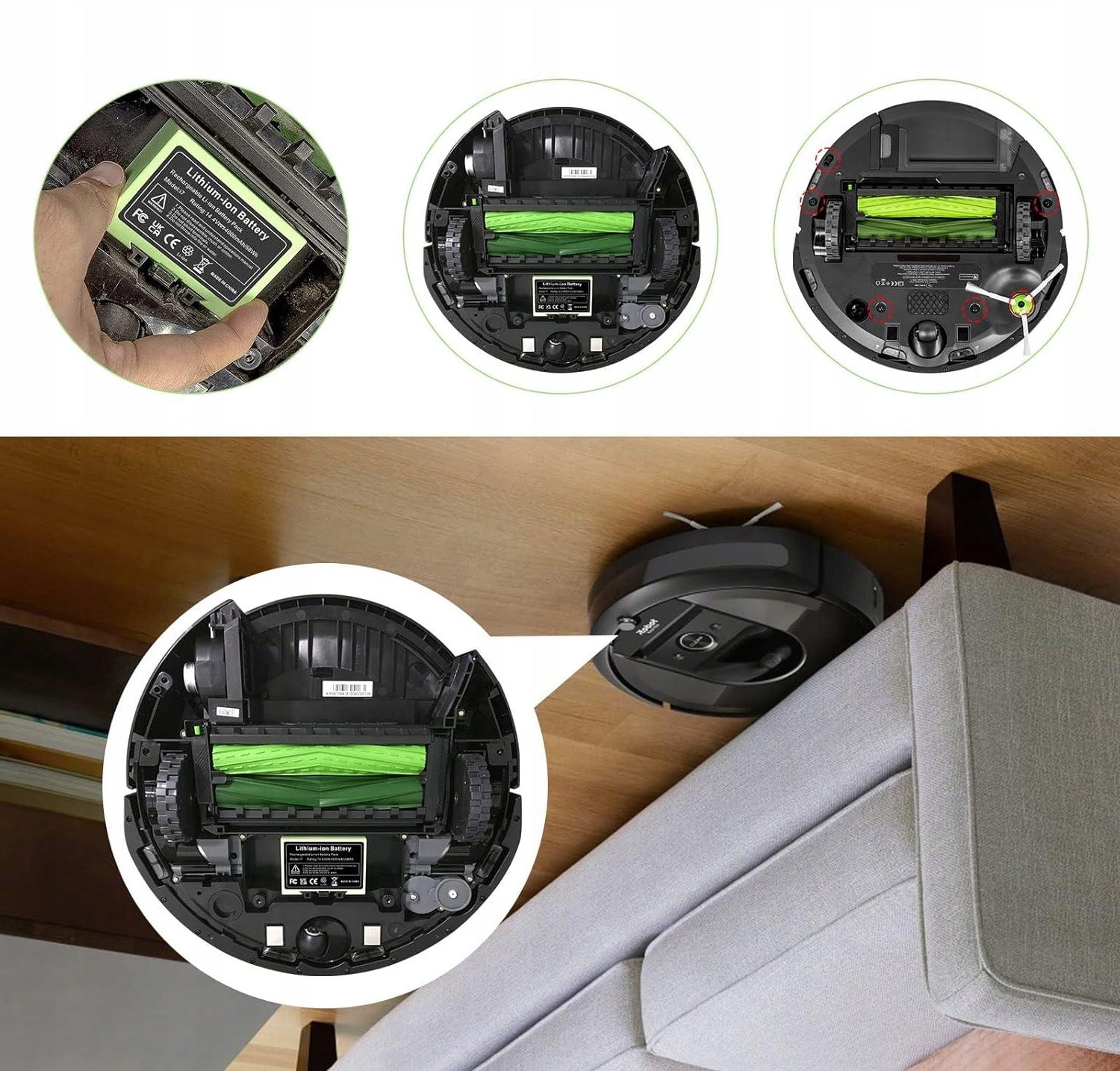 Battery for iRobot Roomba i3+ i4+ e5 5110 i7 i7+ 4624864 14.4V Manufacturer WINANQE