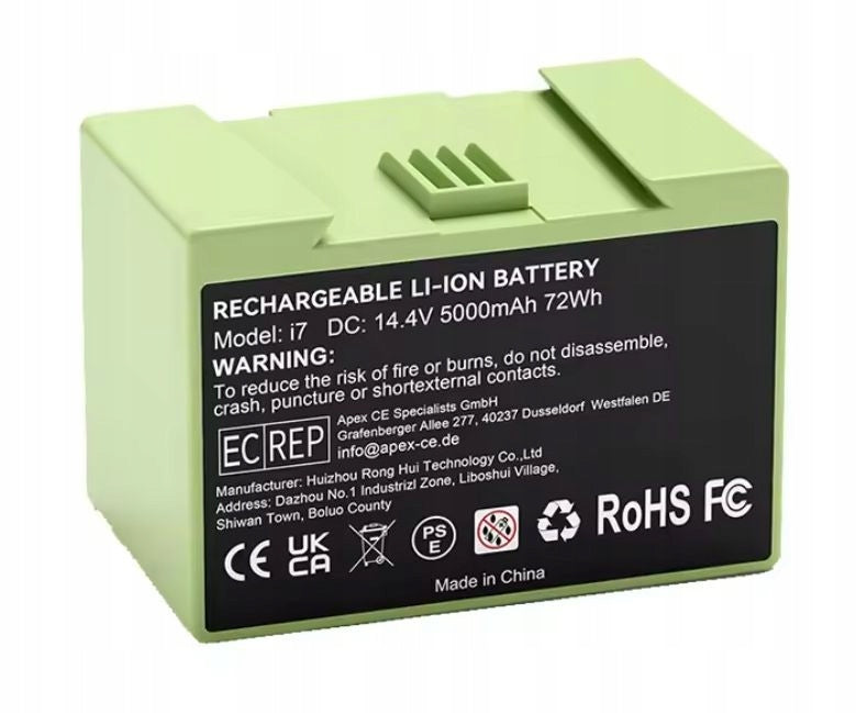Battery for iRobot Roomba i3 i4 i6 i7 i8 J7 E5 E6 14.4V 5000mAh