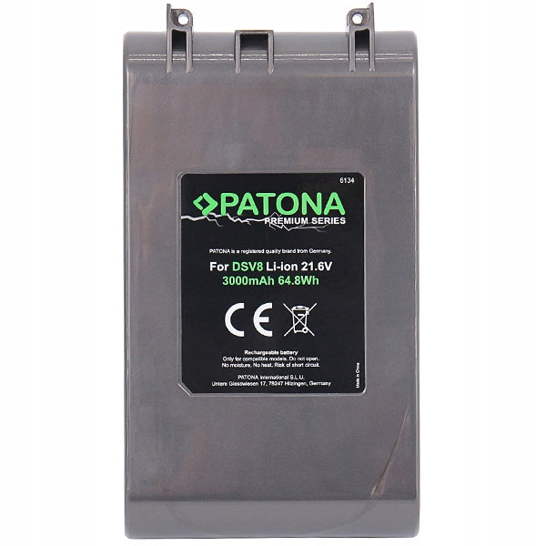 Battery for vacuum cleaner DYSON V8 Absolute Animal Fluffy Range SV10 3000mAh Manufacturer code PT6134