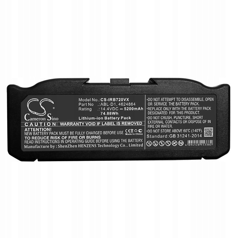 Battery iRobot Roomba i7 i7+ i3 i4 i8 e5 e6 5150 ABL-D1 5200mAh Batteries included yes