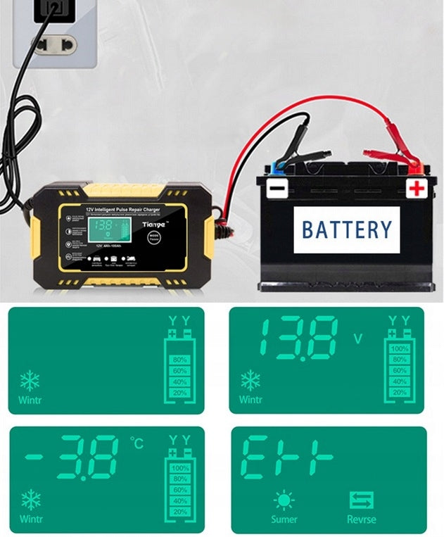 Battery rectifier Kraft&Dele 12V 6A automatic LCD Brand Kraft&Dele