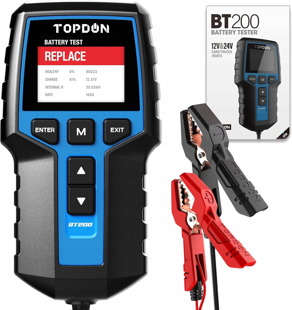 Battery tester TOPDON BT200 12V 24V 100-2000 CCA 12V and 24V, Brand Topdon