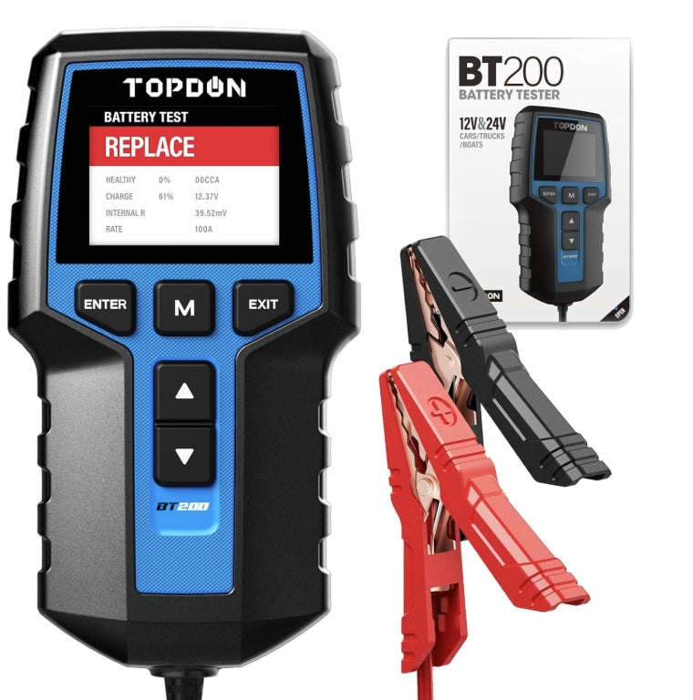 Battery tester TOPDON BT200 12V 24V 100-2000 CCA 12V and 24V,