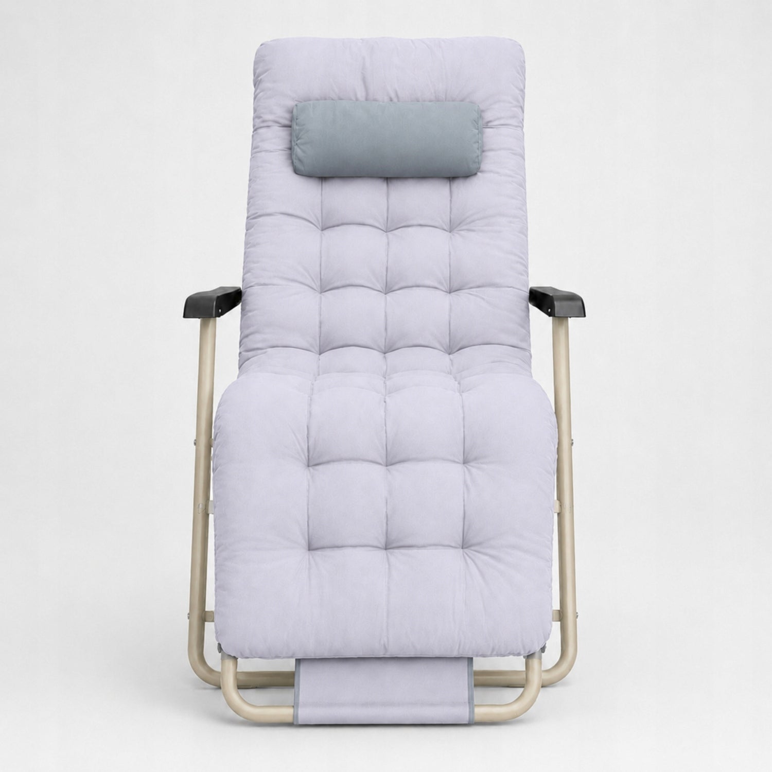 Beach Garden Lounger with THICK MATTRESS AND PILLOW comfortable folding strong Model Seria Comfort Plus - wygodny leżak z materacem