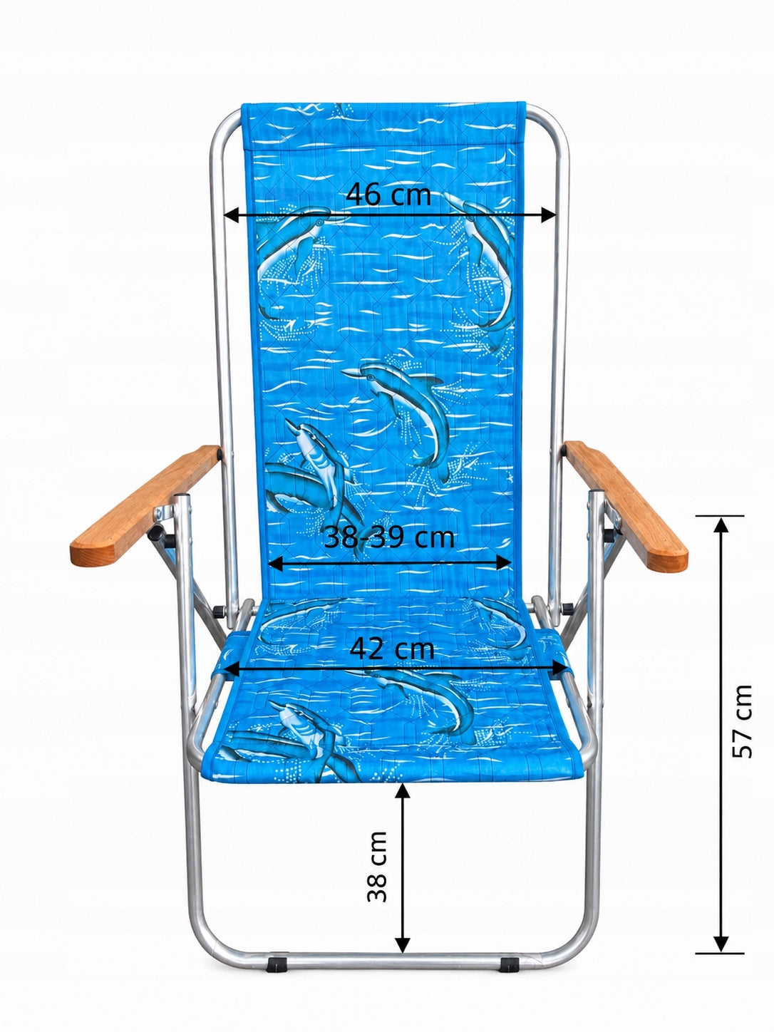 Beach Garden Sun Lounger Folding Aluminum 2 Positions Comfortable Sturdy Brand E-Sezon