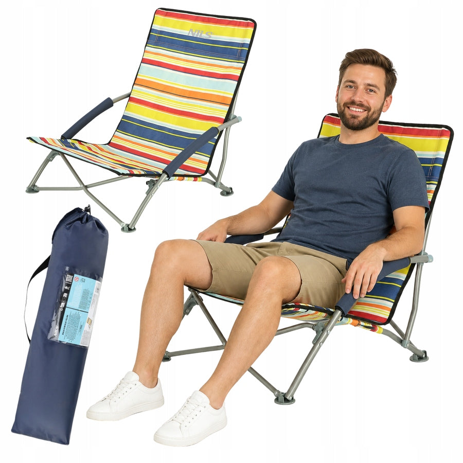 Beach Garden Sun Lounger Folding Hiking Chair For Garden + Cover Packaging status original