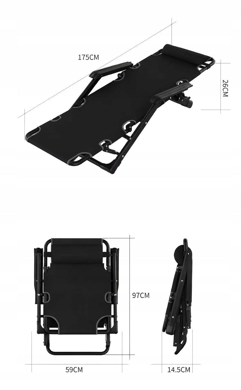 Beach Garden Sun Lounger Folding with Cushion Chair Garden Chair Furniture Brand Mebel Elite