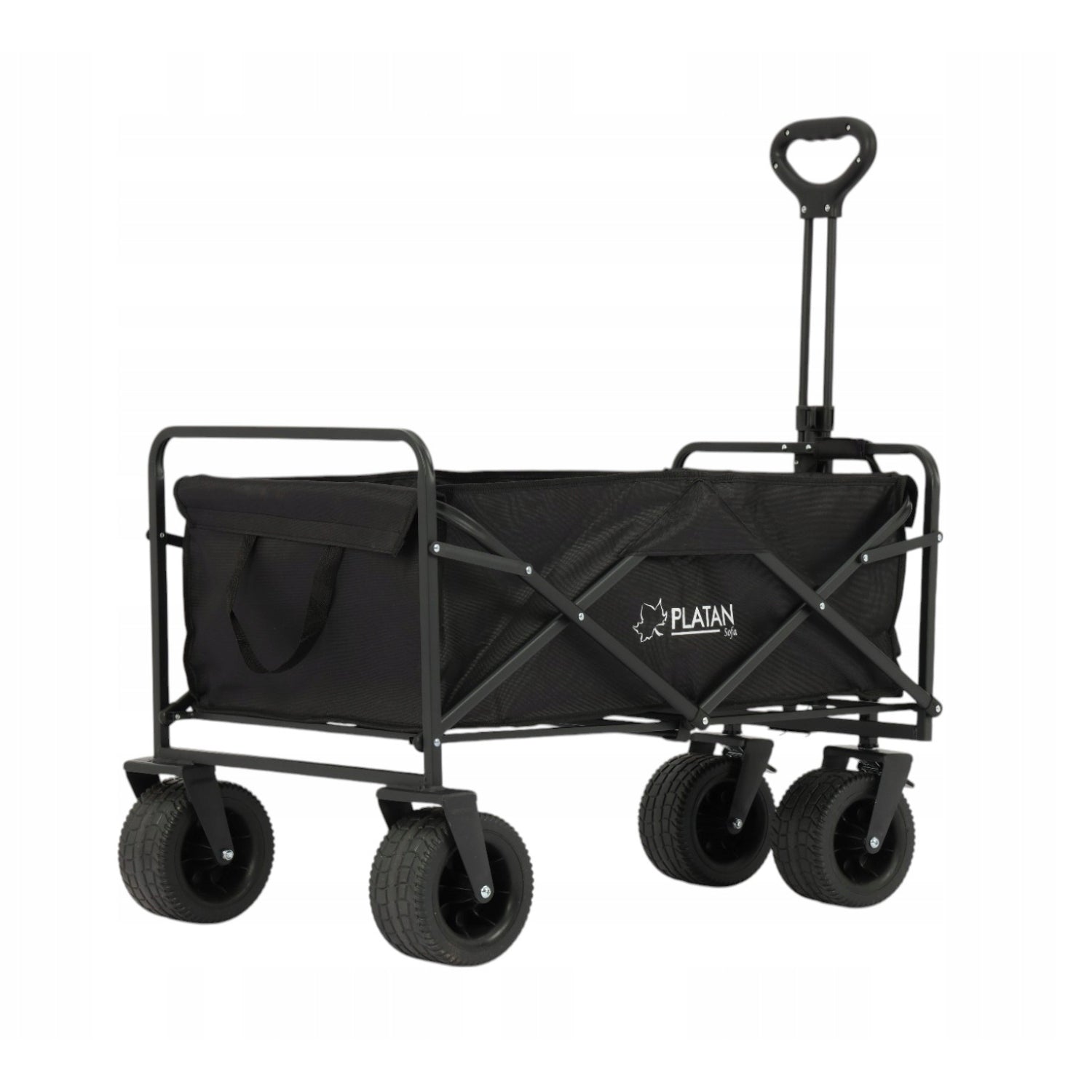 Beach Hiking Trolley WIDE WHEELS Transport Garden Folding Capacity 120 l