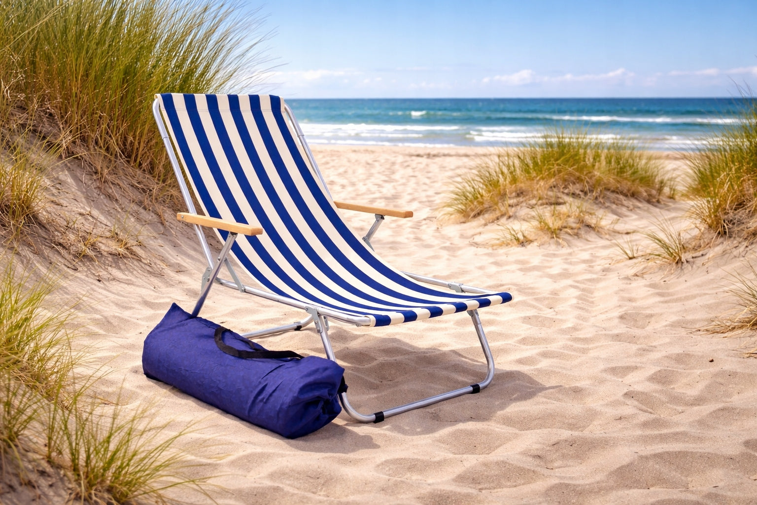 Beach Lounger Folding For Bag Lightweight Aluminum 120 kg MARINE e-sezon Manufacturer code 160
