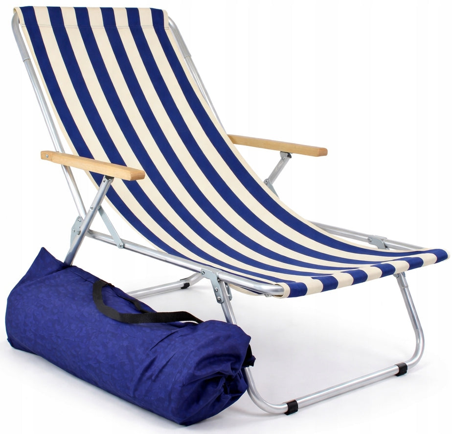 Beach Lounger Folding For Bag Lightweight Aluminum 120 kg MARINE e-sezon