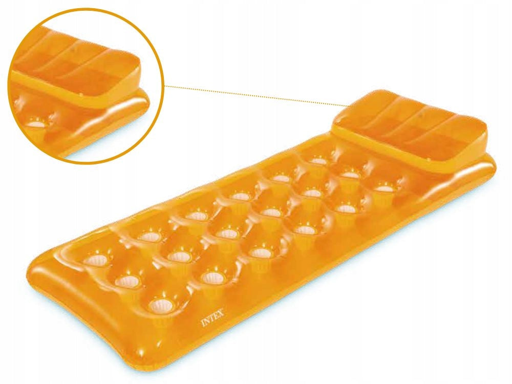 Beach Mattress for Swimming Inflatable Orange Intex 58890 MODEL 2025 Brand Intex