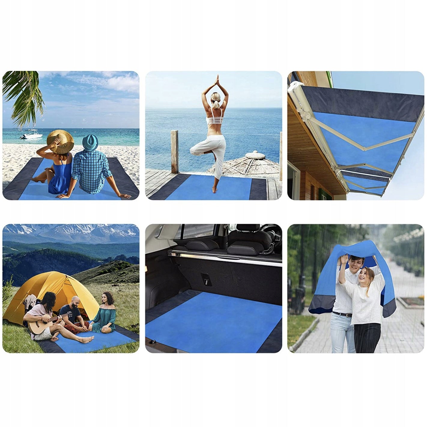 Beach Picnic Blanket TRIZAND Beach Mat Ultra-light Waterproof 242x208cm Brand Trizand