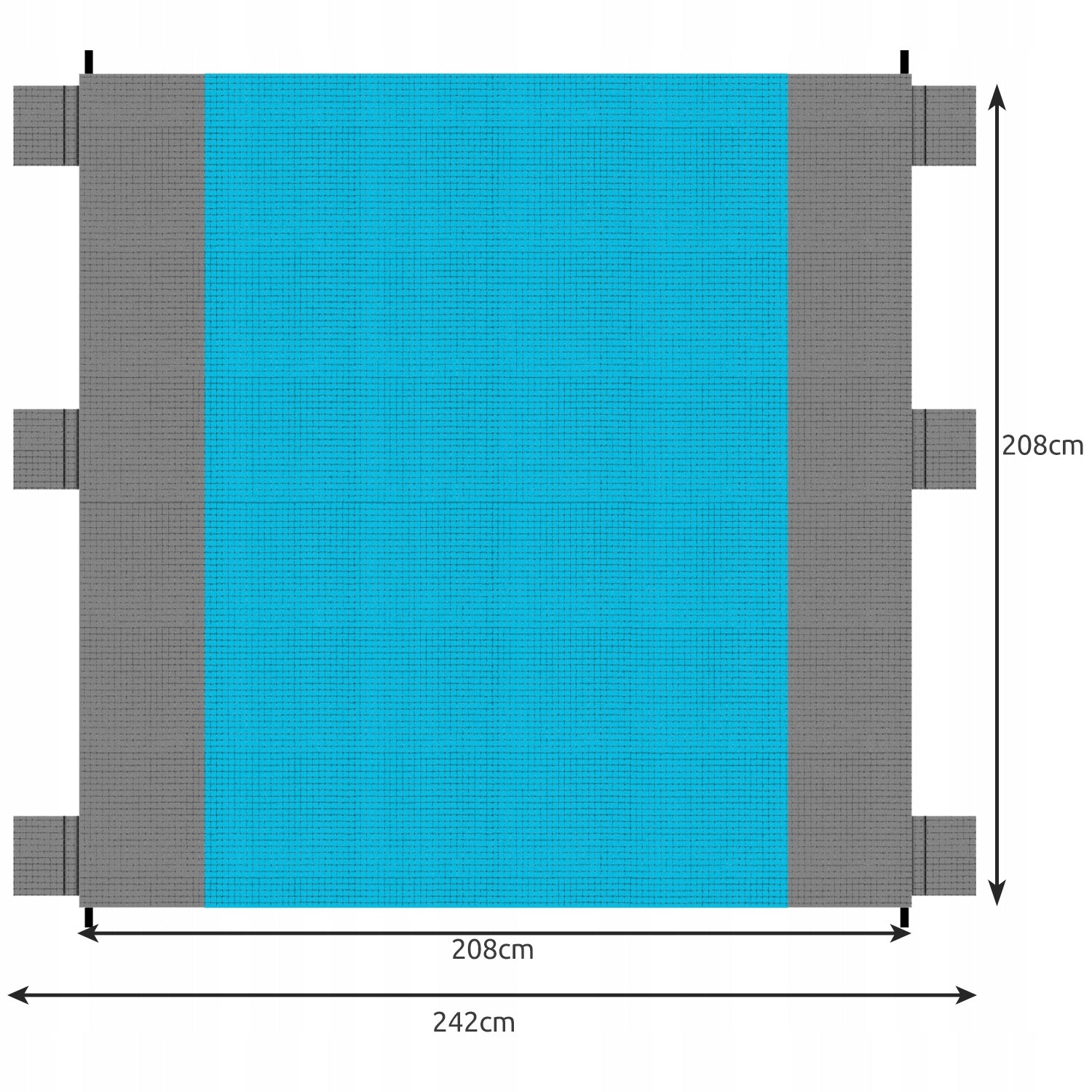 Beach Picnic Blanket TRIZAND Beach Mat Ultra-light Waterproof 242x208cm Manufacturer code 21209