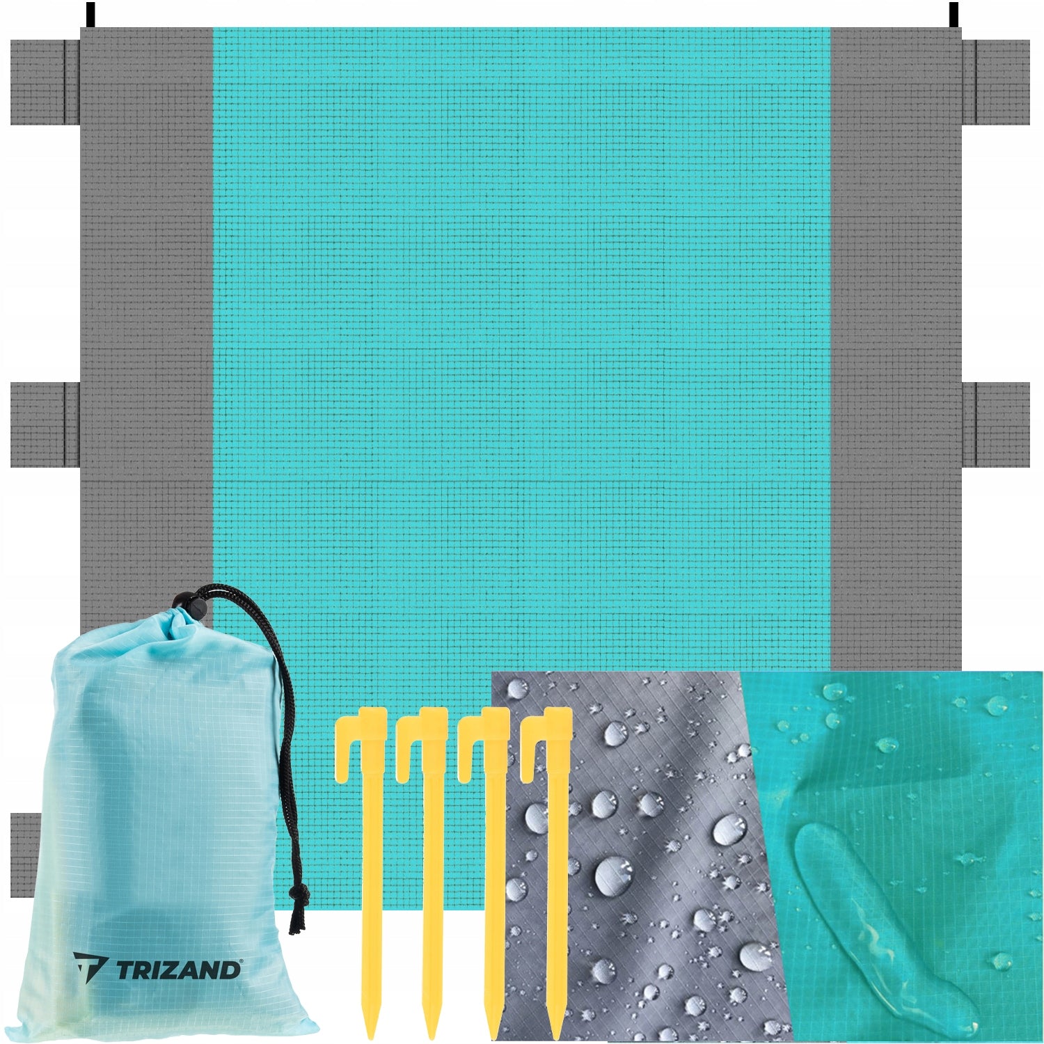 Beach Picnic Blanket TRIZAND Beach Mat Ultra-light Waterproof 242x208cm
