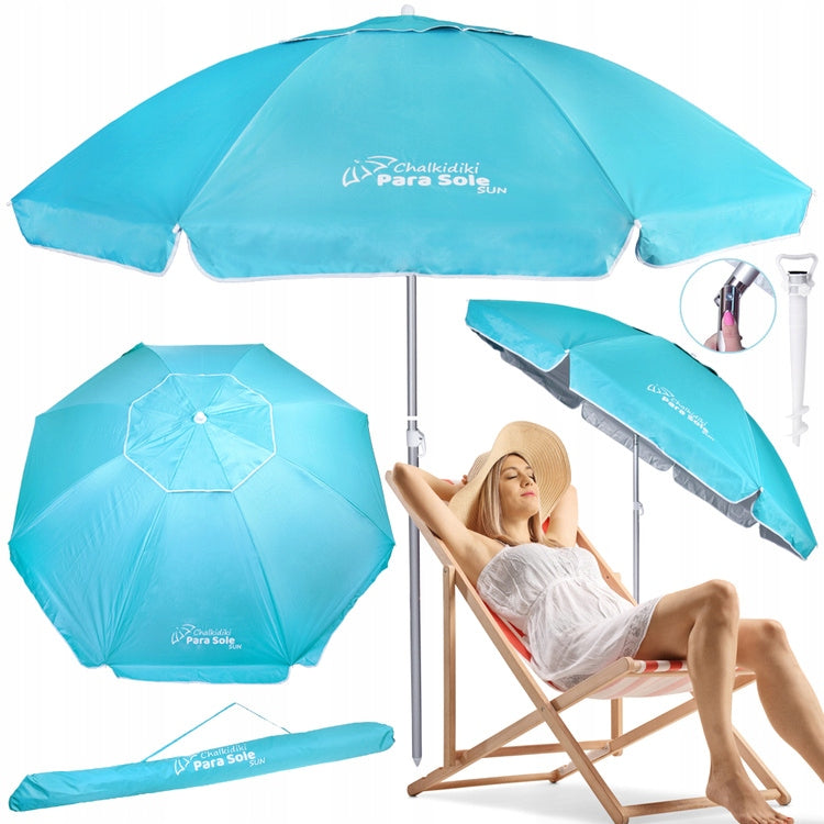 Beach Umbrella Garden Chalkidiki Pair SoleSun UPF50 240cm BROKEN SP0810