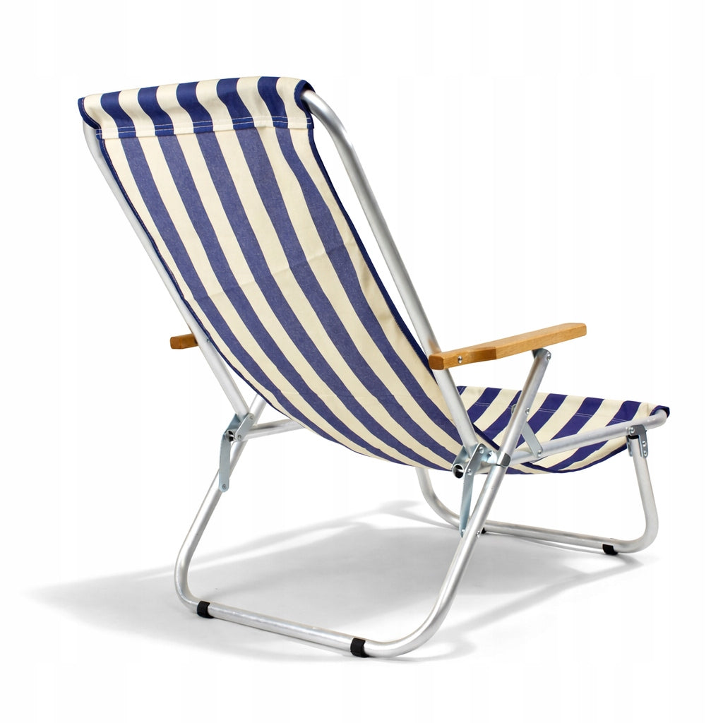 Beach lounger, aluminium, durable up to 150 kg, traditional, Marine Brand E-Sezon