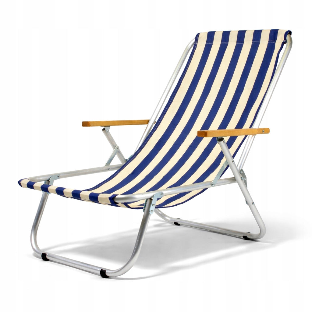 Beach lounger, aluminium, durable up to 150 kg, traditional, Marine Manufacturer code 110
