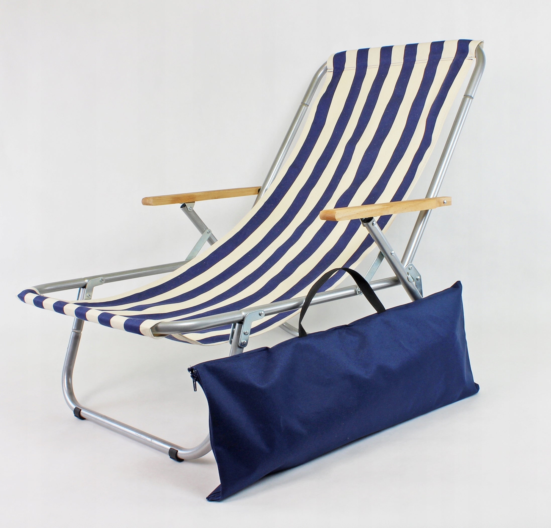 Beach lounger folding aluminum 150 kg + bag – lightweight, durable Brand E-Sezon