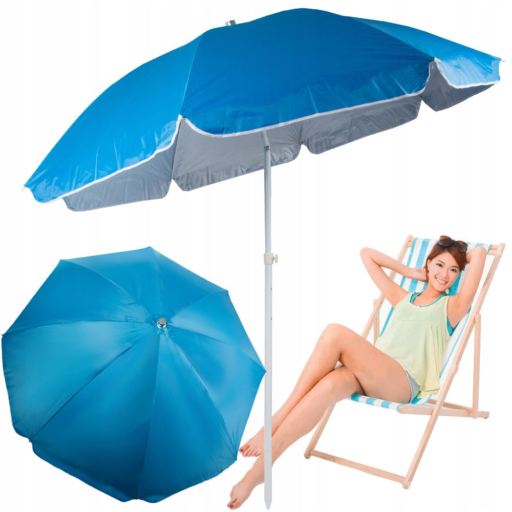 Beach umbrella balcony large xxl with uv filter 170 cm folding