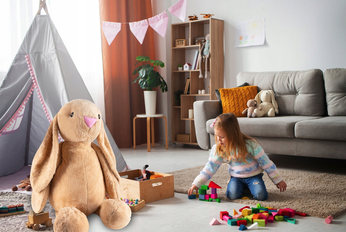Bear Plush Toy Pillow Large Plush Hare 120cm Hugging XXL Toy Packaging status original