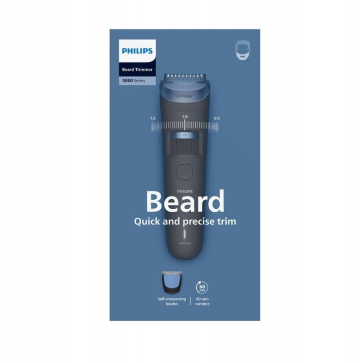 Beard Trimmer WATERPROOF Men's PHILIPS 20 Settings Length WIRELESS Brand Philips