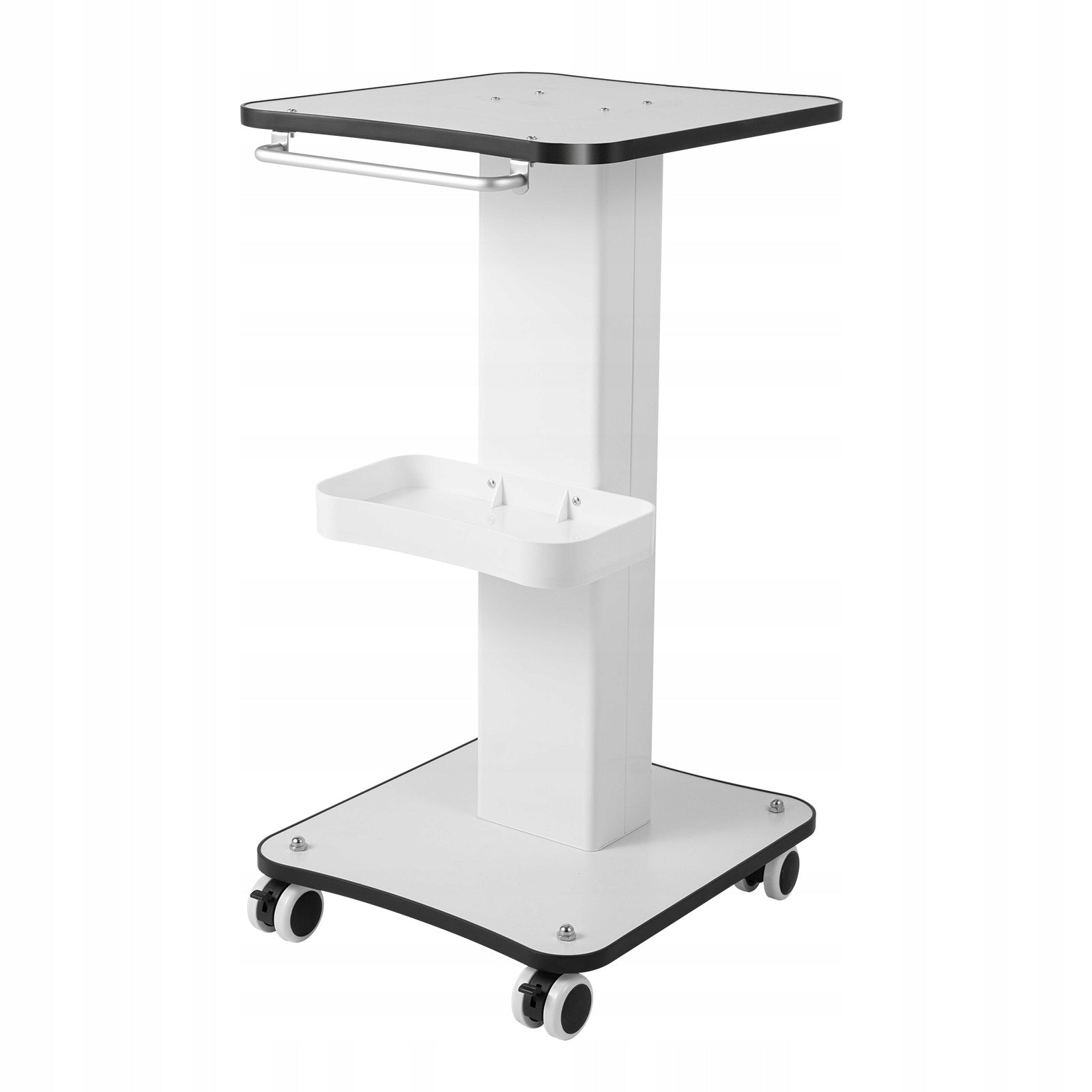Beauty Salon Trolley Cart Rolling Trolley with Handle 34*38*69cm White