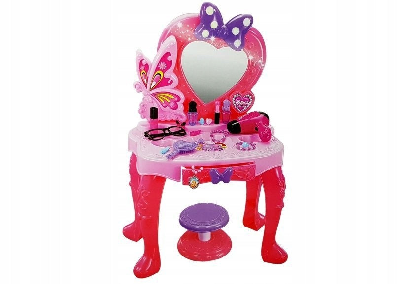 Beauty Set Dressing Table for Girls with Mirror Sounds Light S Brand LEAN Toys