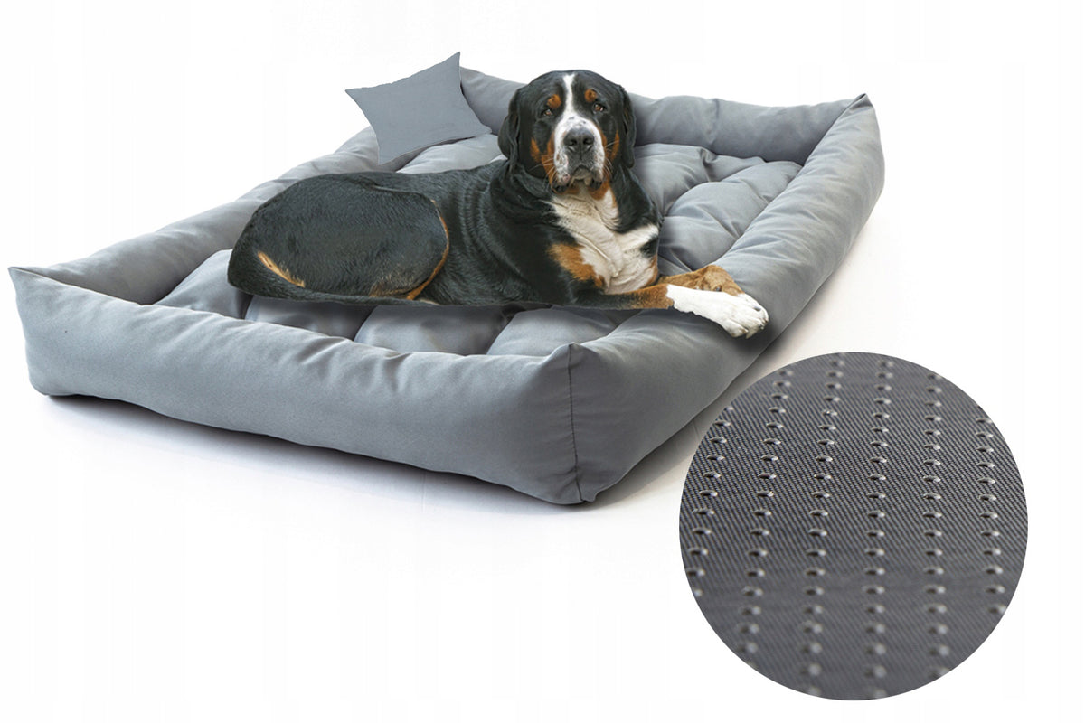 Bed Couch Soft Bed for Dog Waterproof Grey 120x90+Jasiek