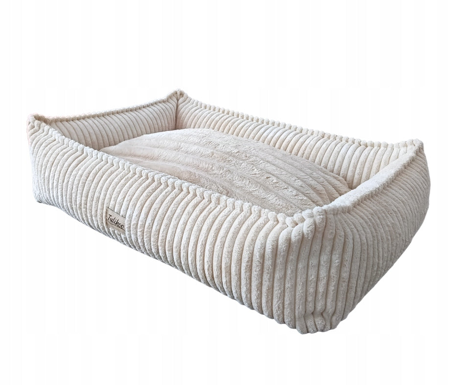 Bed Couch for Small Dog S Corduroy Durable Soft Beige Ecru Brand no brand
