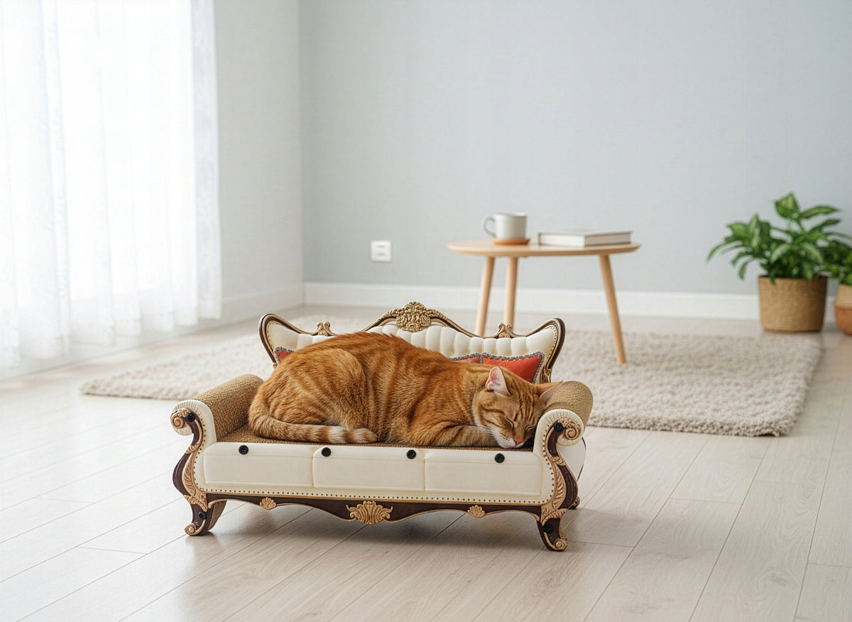 Bed Scratcher Sofa for Cat 3in1 Elegant Couch for Cat Gift Packaging status original